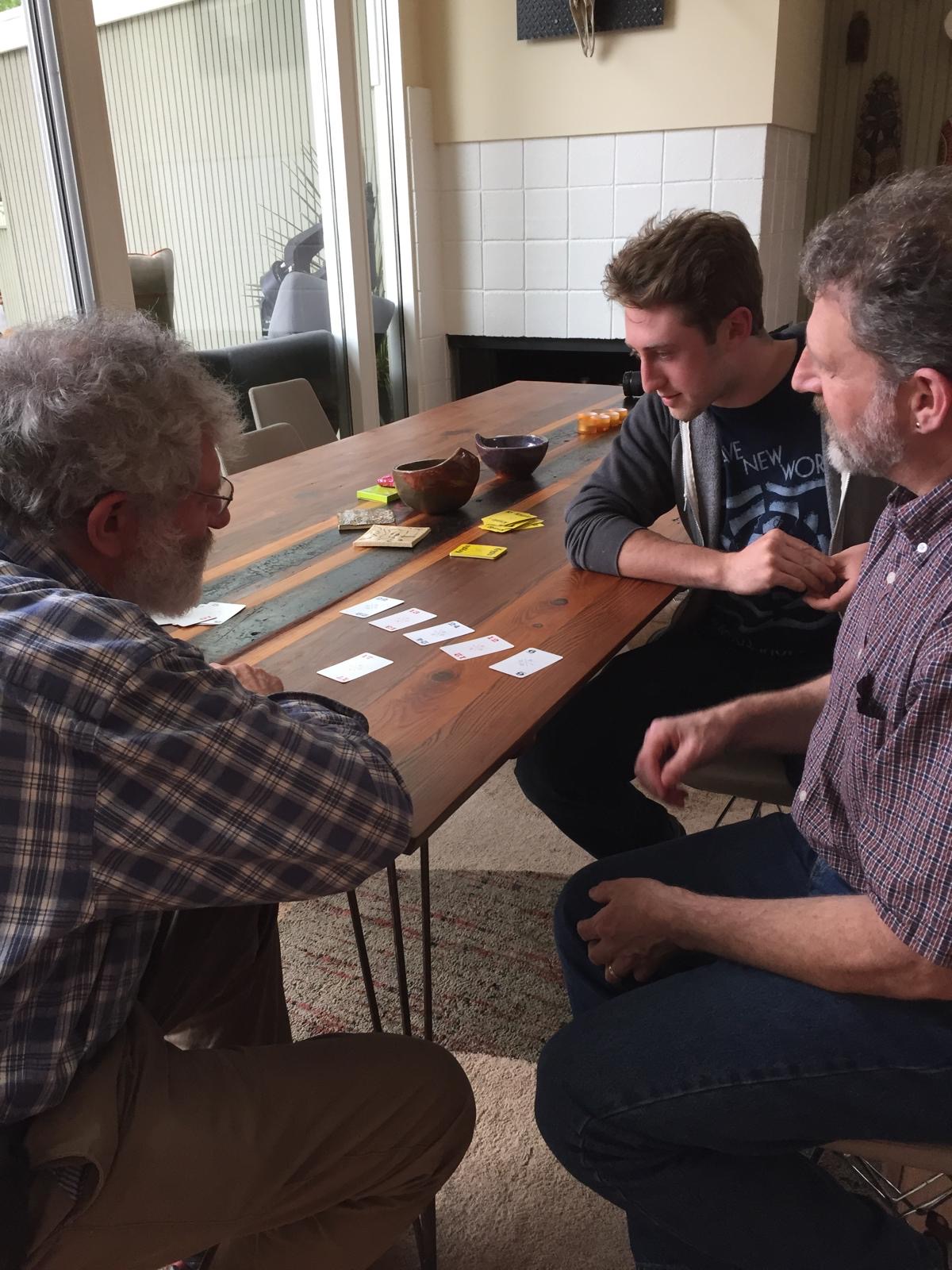 Eric playing Krypto with Gabriel and Ronny